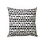 Blooma Denia Black & off white Spotted Outdoor Cushion (L)45cm x (W)45cm