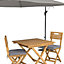 Blooma Denia Brown & Grey Wooden 4 seater Dining set