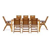 Blooma Denia Wooden 8 seater Dining set