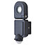 Blooma Dryden Gloss Charcoal grey LED PIR Motion sensor Outdoor Wall light