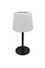 Blooma Elgini Black & white Solar-powered LED Outdoor Table lamp