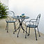 Blooma Flores Grey Metal Table & chair set