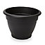 Blooma Florus Black Plastic Bell Circular Plant pot (Dia)38cm