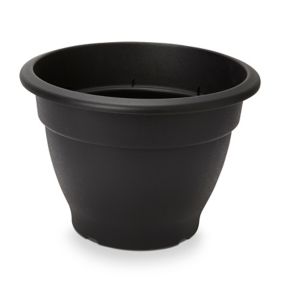 Blooma Florus Black Plastic Bell Circular Plant pot (Dia)38cm