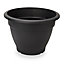 Blooma Florus Black Plastic Bell Circular Plant pot (Dia)46cm