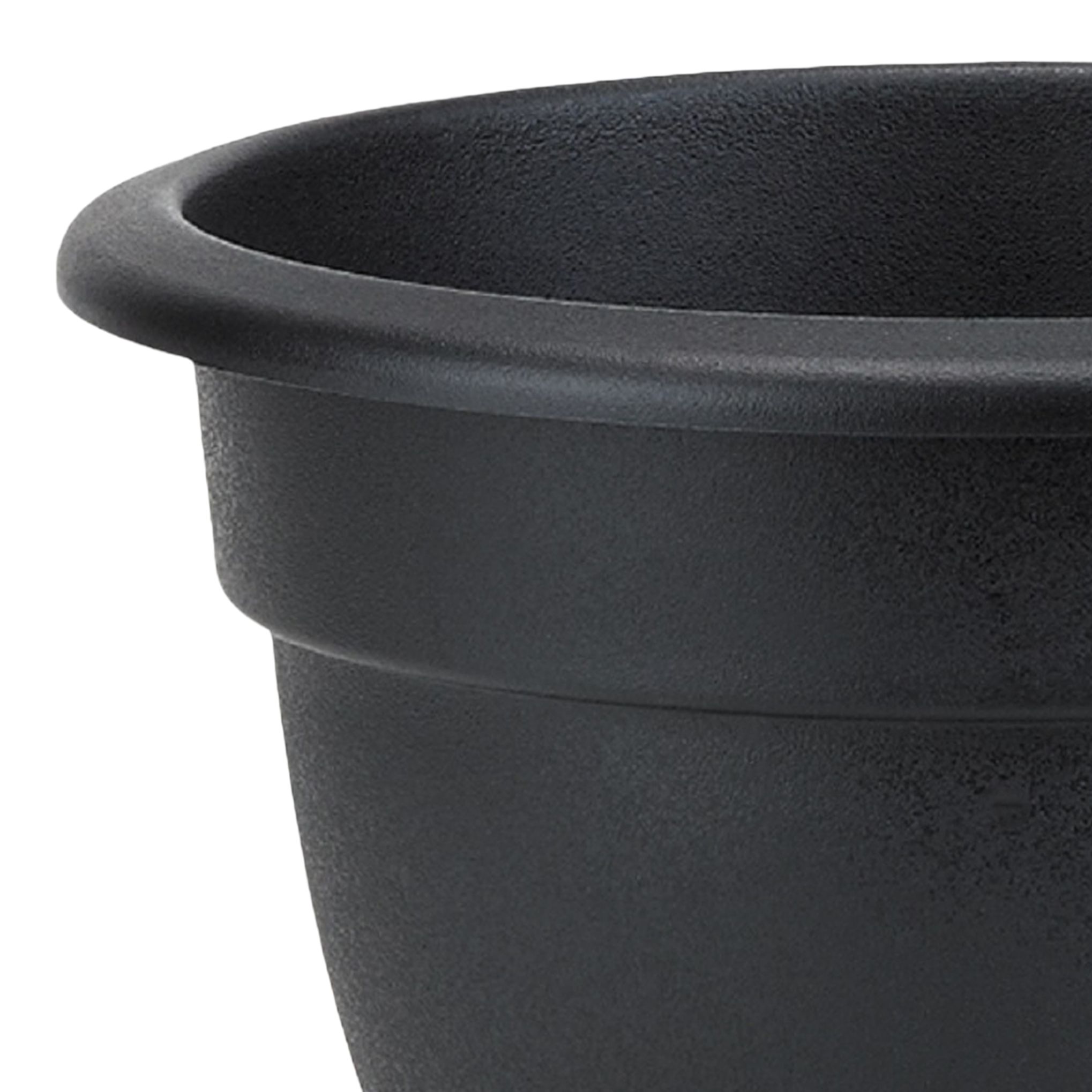 Blooma Florus Black Plastic Bell Circular Plant pot (Dia)46cm