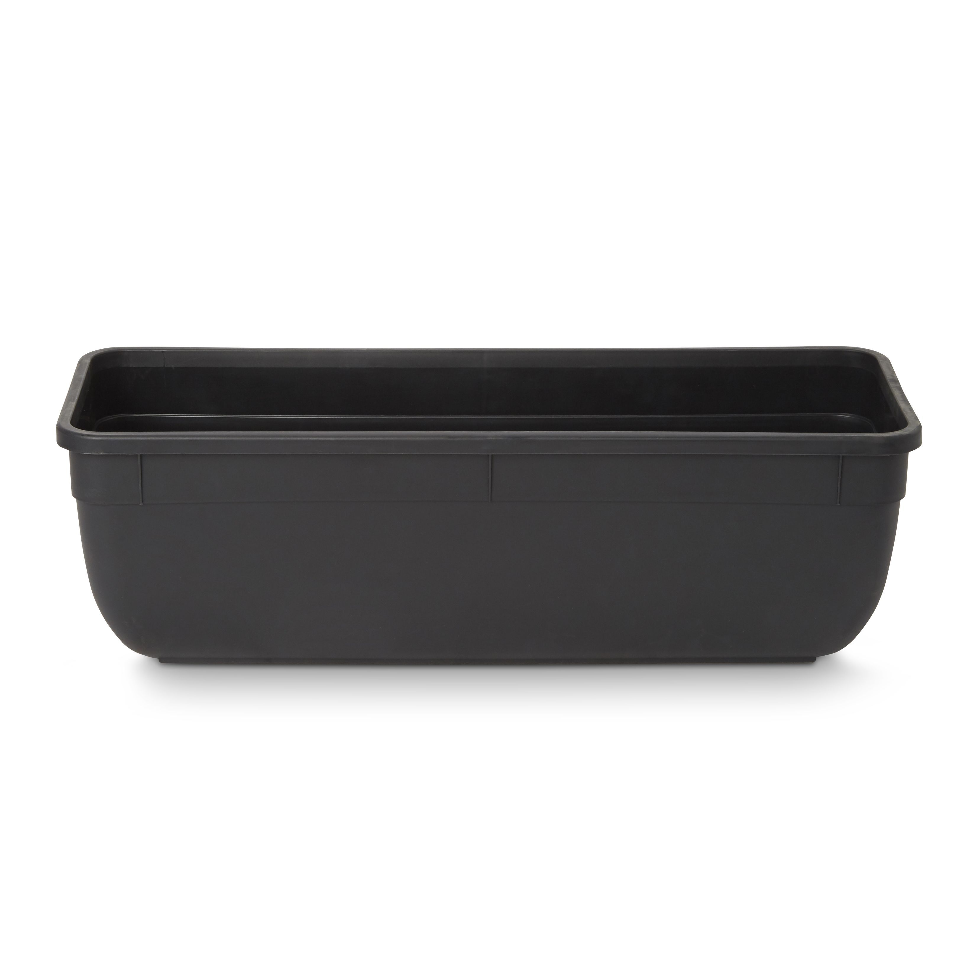 Blooma Florus Black Plastic Bell Round Trough