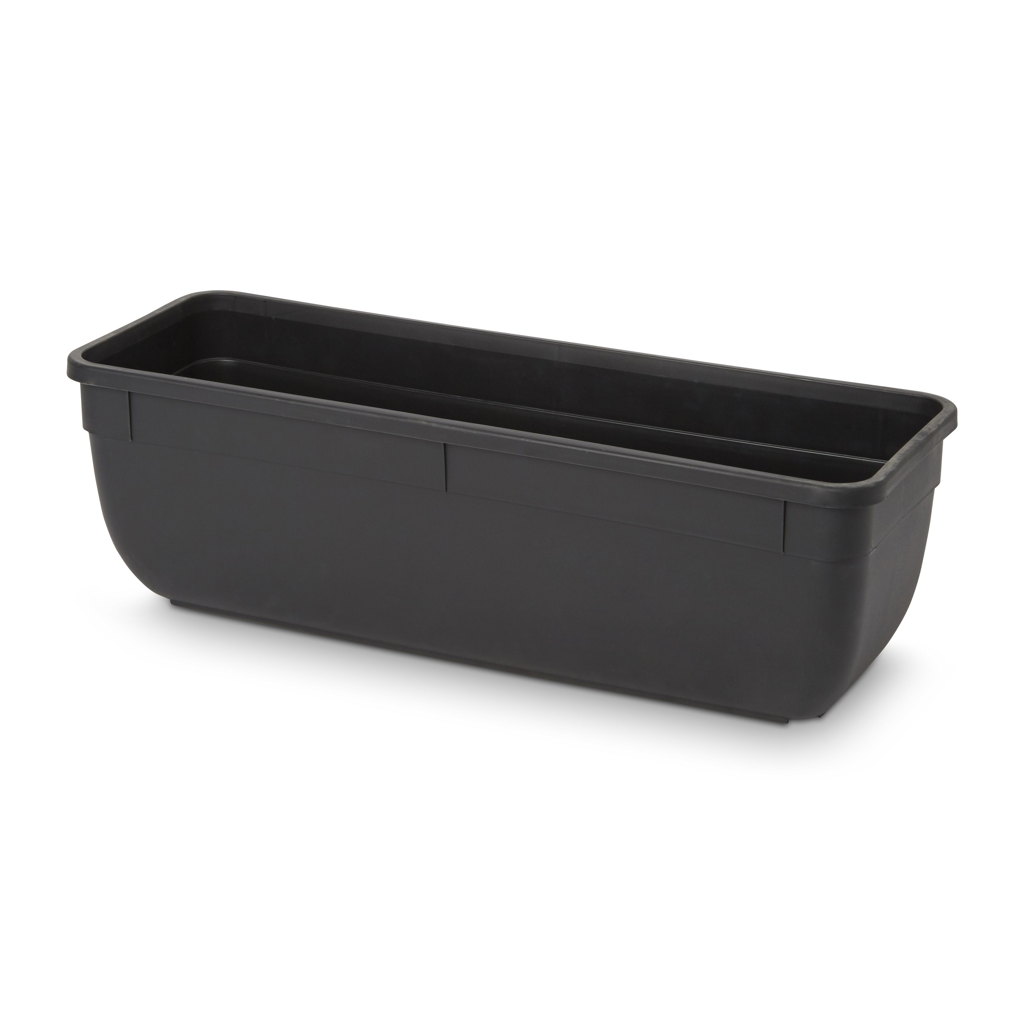 Blooma Florus Black Plastic Bell Round Trough