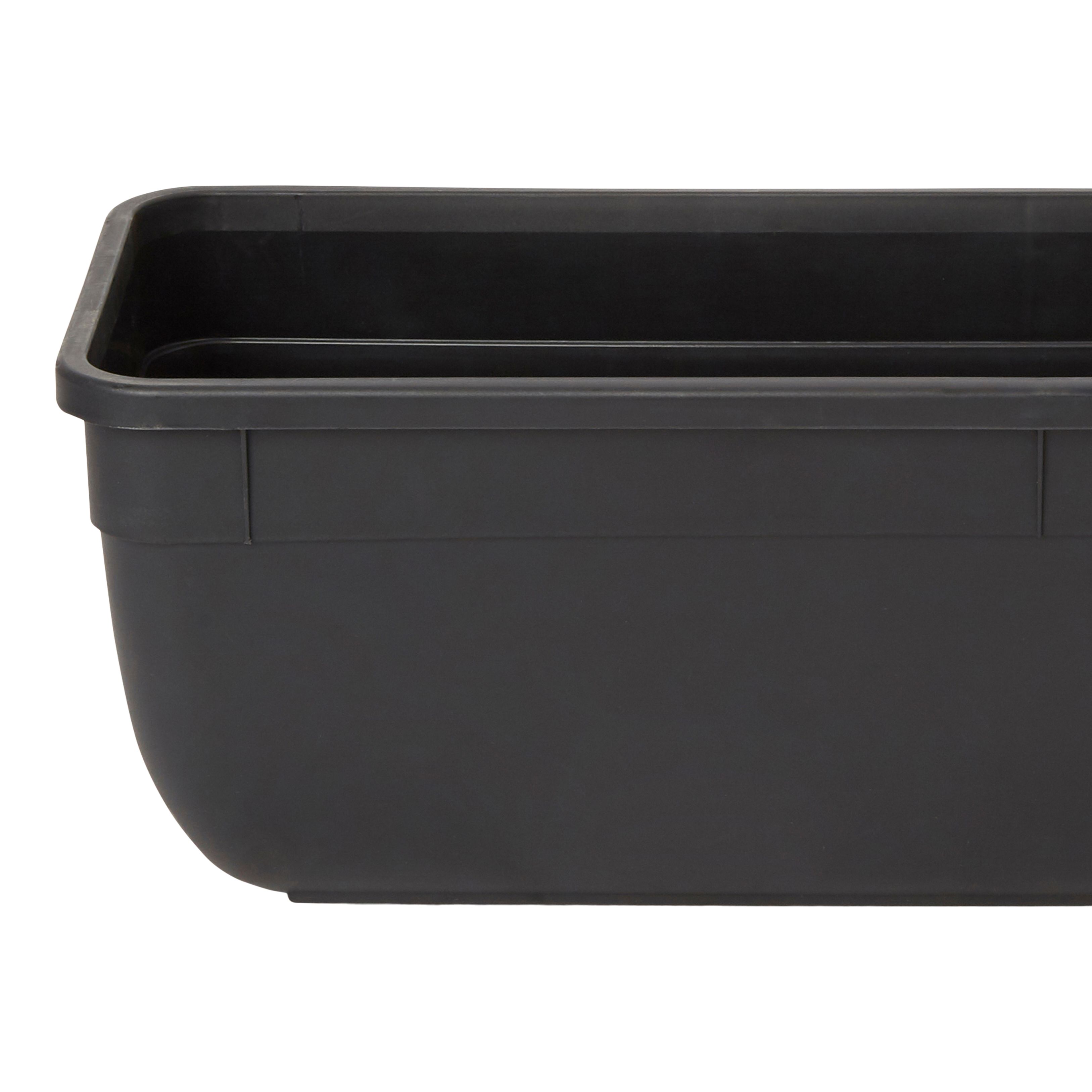 Blooma Florus Black Plastic Bell Round Trough
