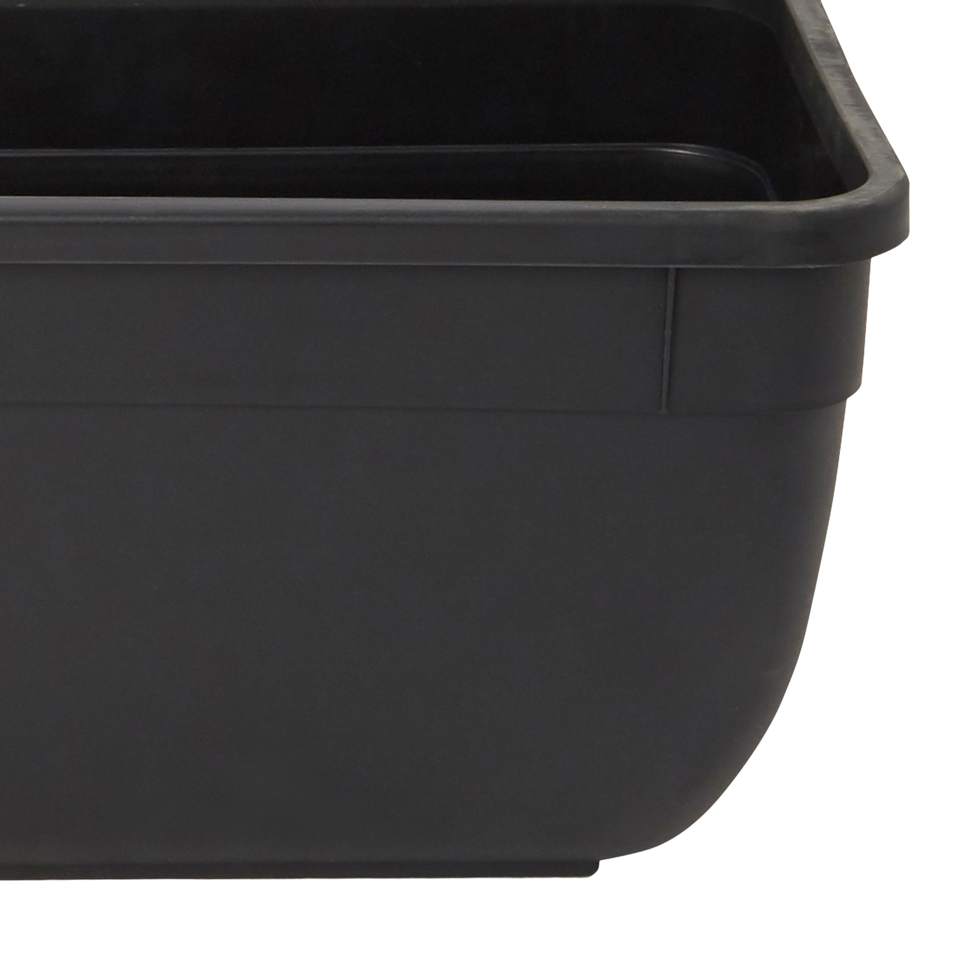 Blooma Florus Black Plastic Bell Round Trough