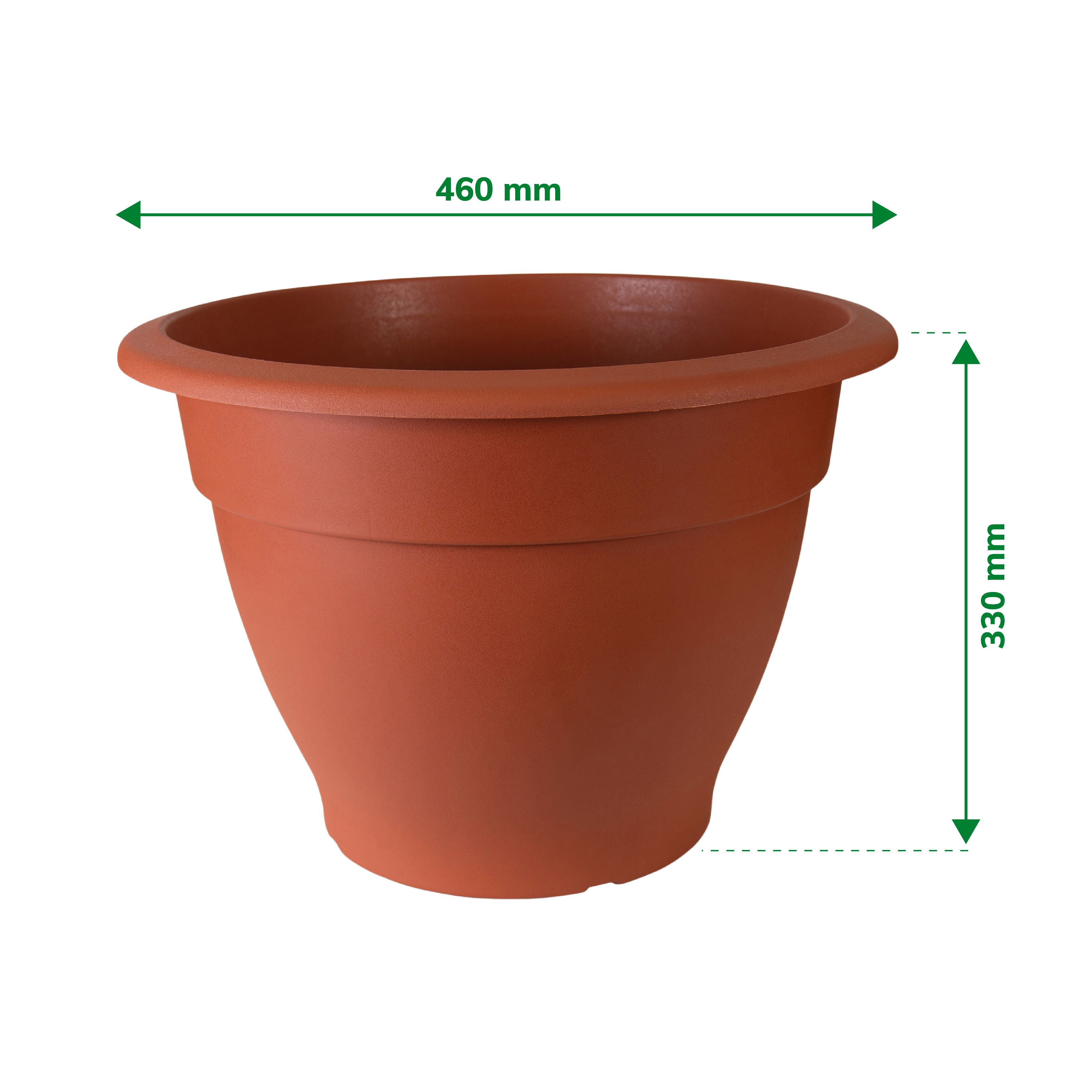 Blooma Florus Brown Plastic Bell Circular Plant pot (Dia)46cm