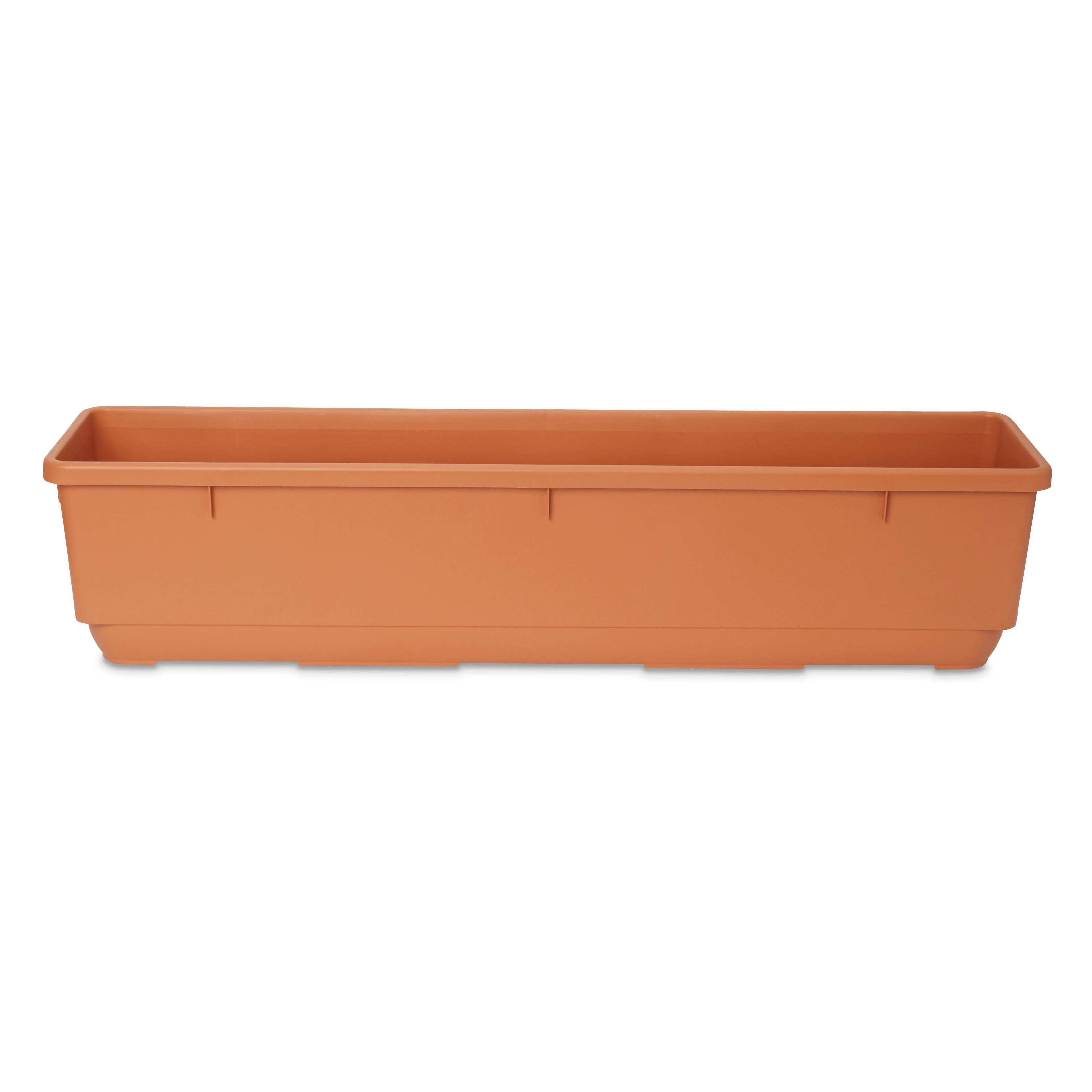 Blooma Florus Brown Plastic Bell Rectangular Trough