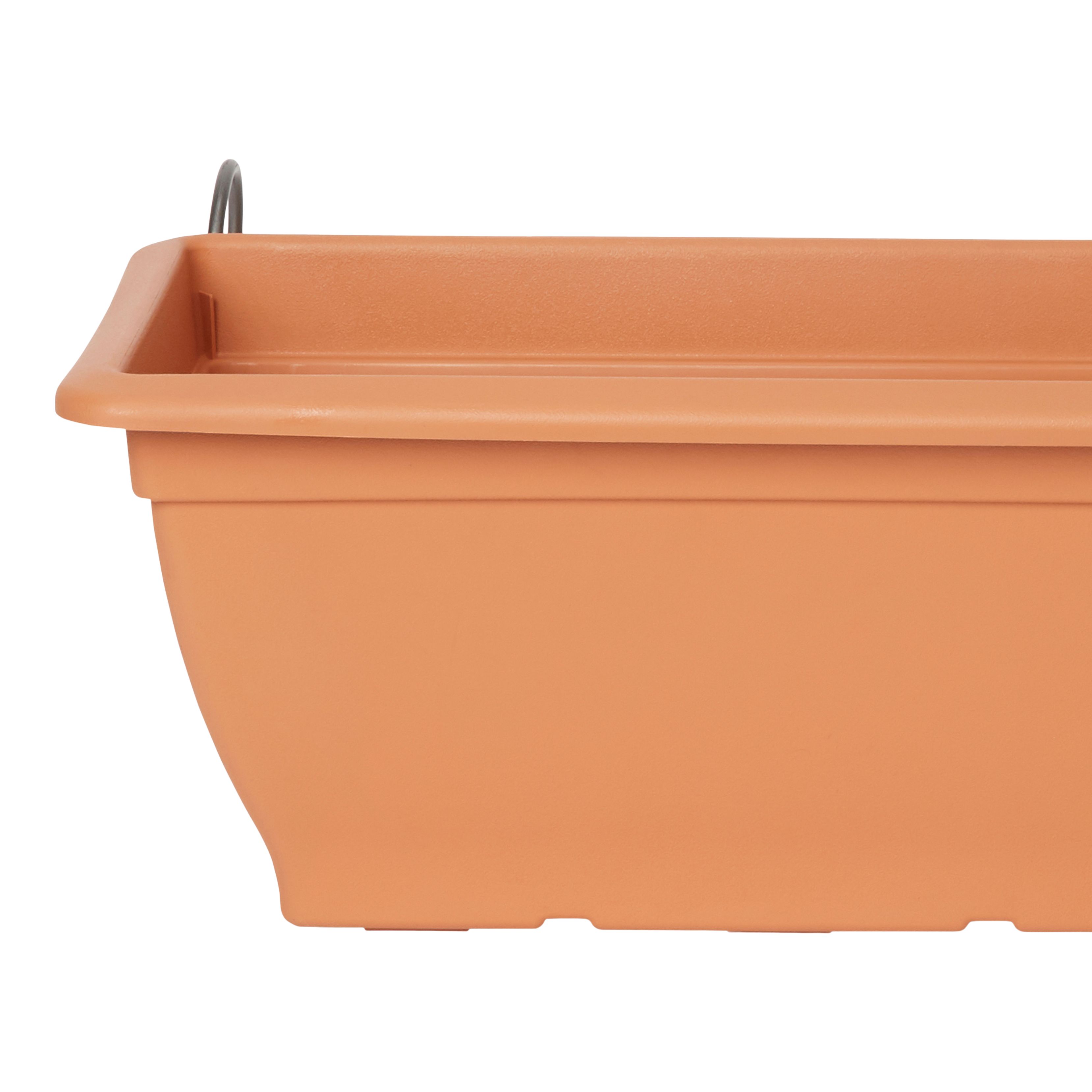 Blooma Florus Brown Plastic Bell Square Trough