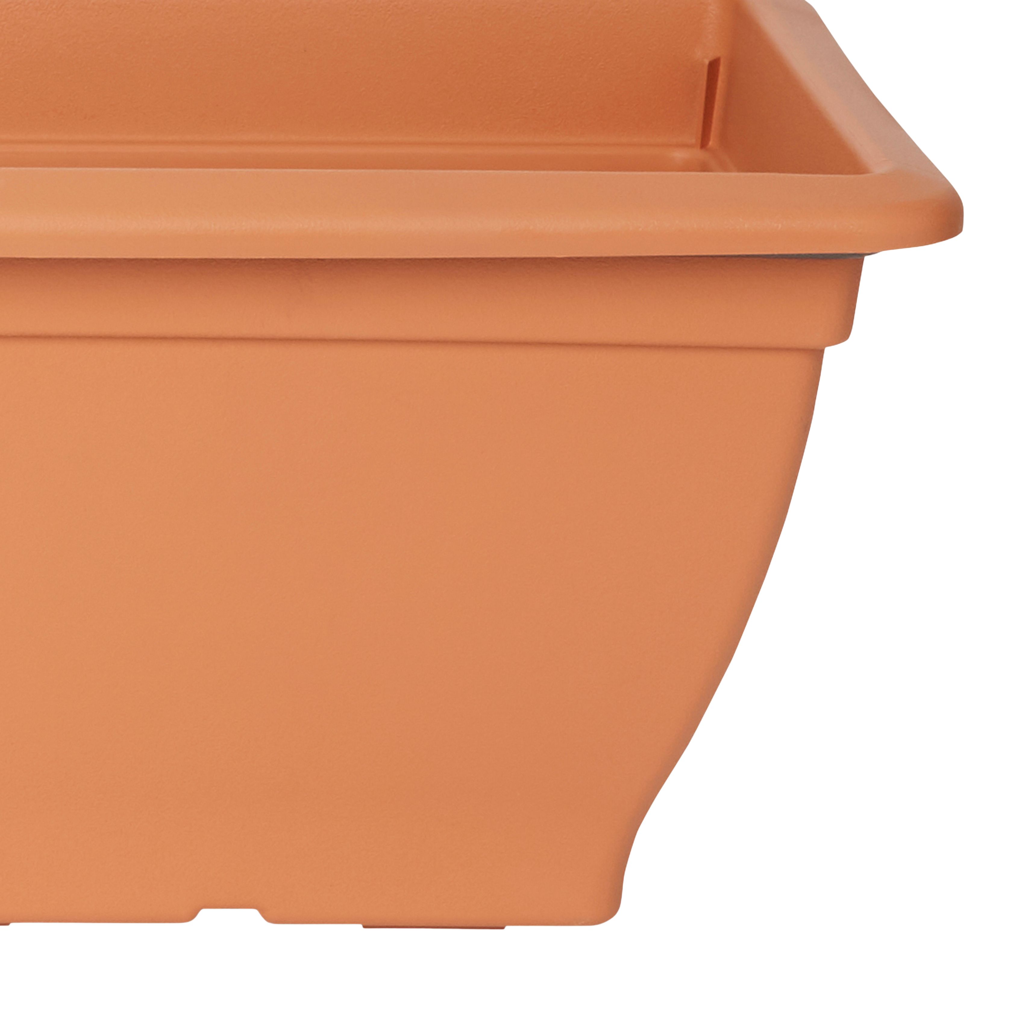 Blooma Florus Brown Plastic Bell Square Trough