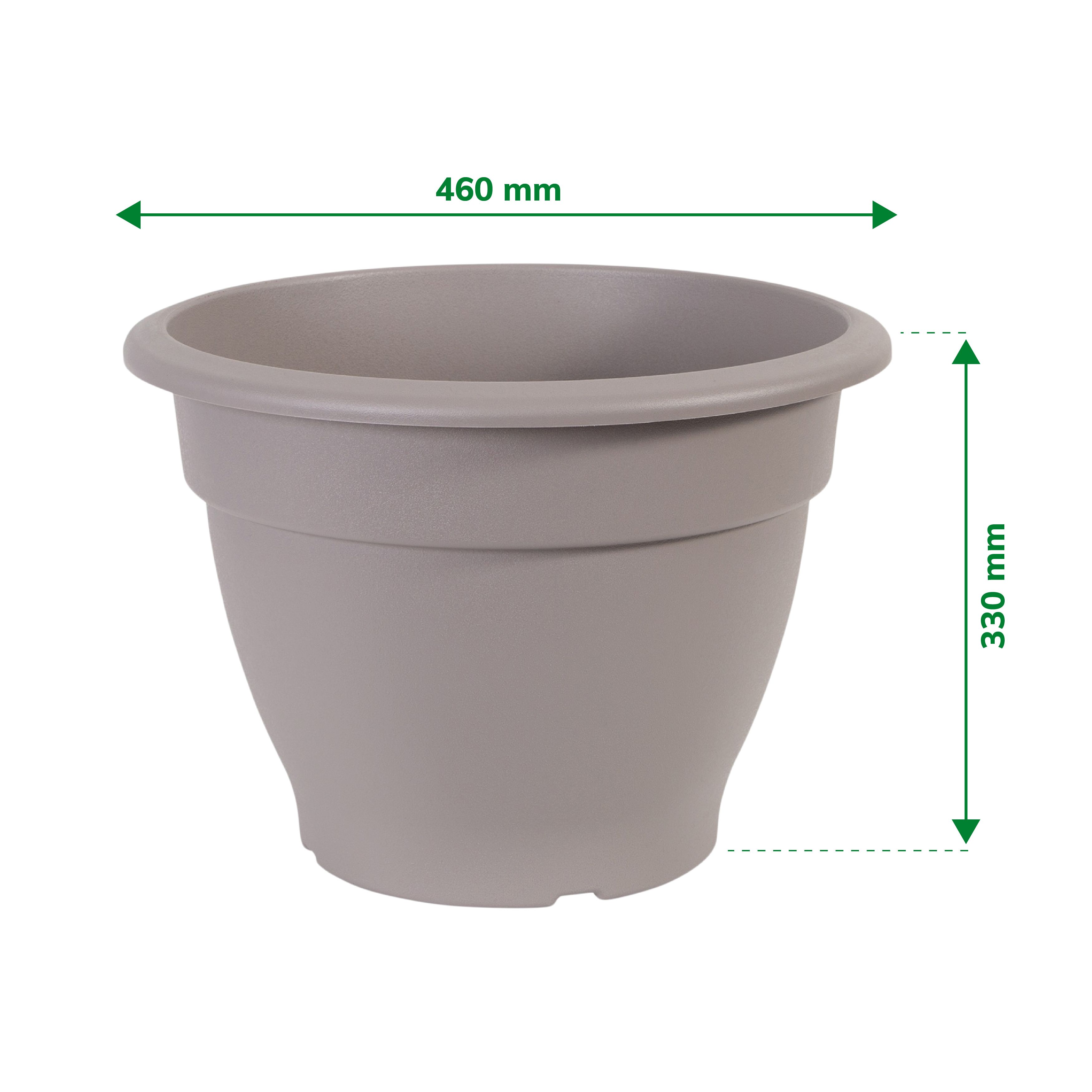 Blooma Florus Taupe Plastic Bell Circular Plant pot (Dia)46cm