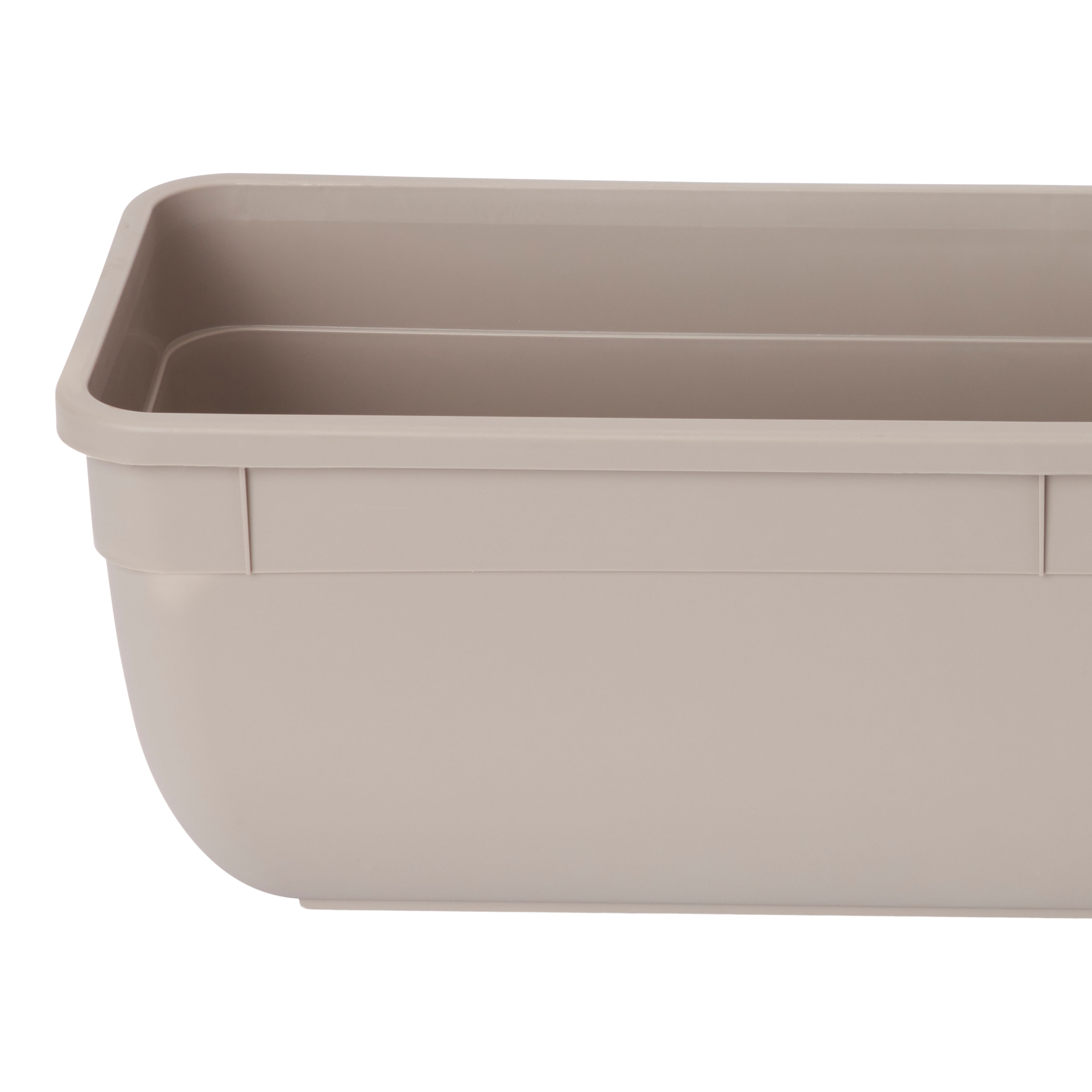Blooma Florus Taupe Plastic Bell Square Trough