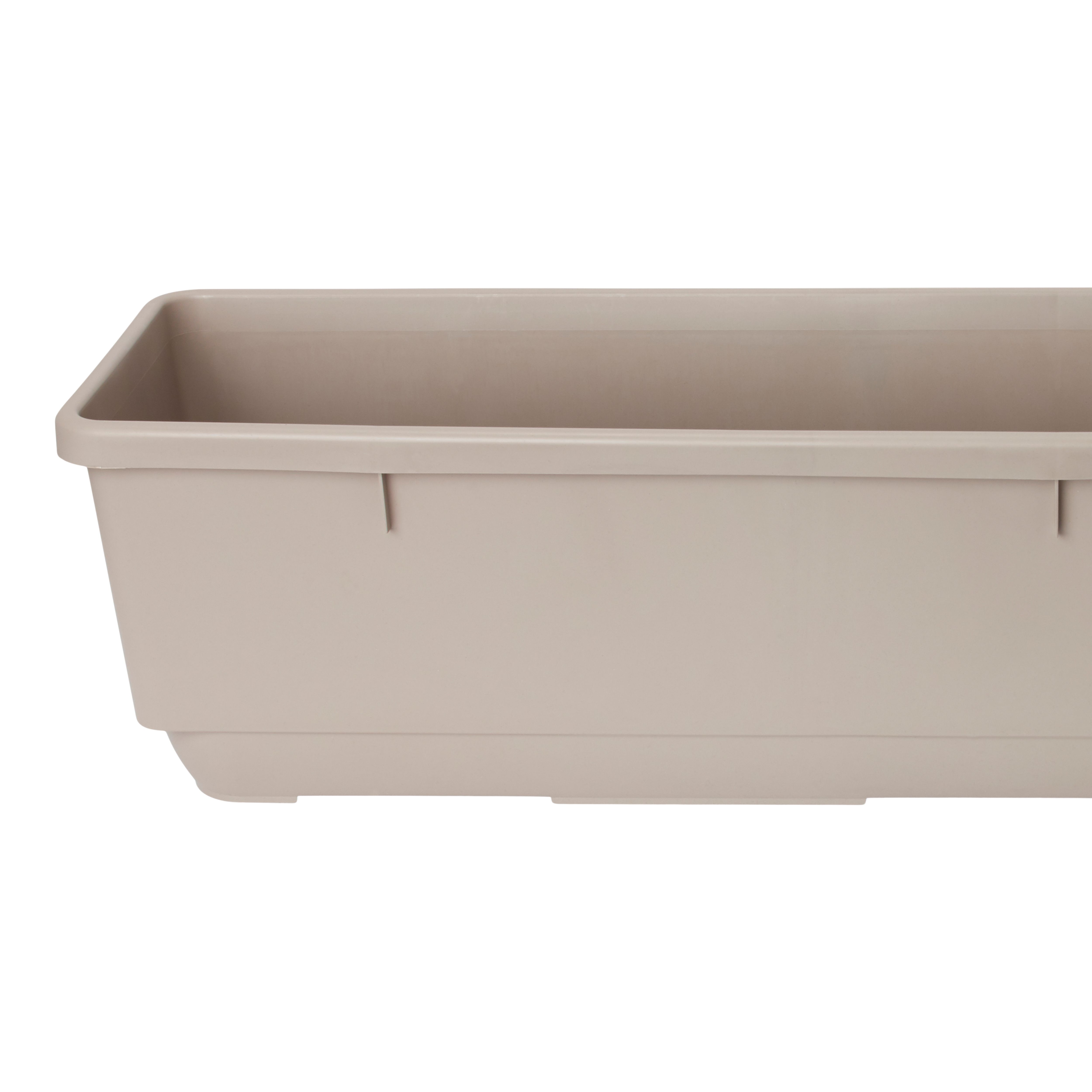 Blooma Florus Taupe Plastic Bell Square Trough