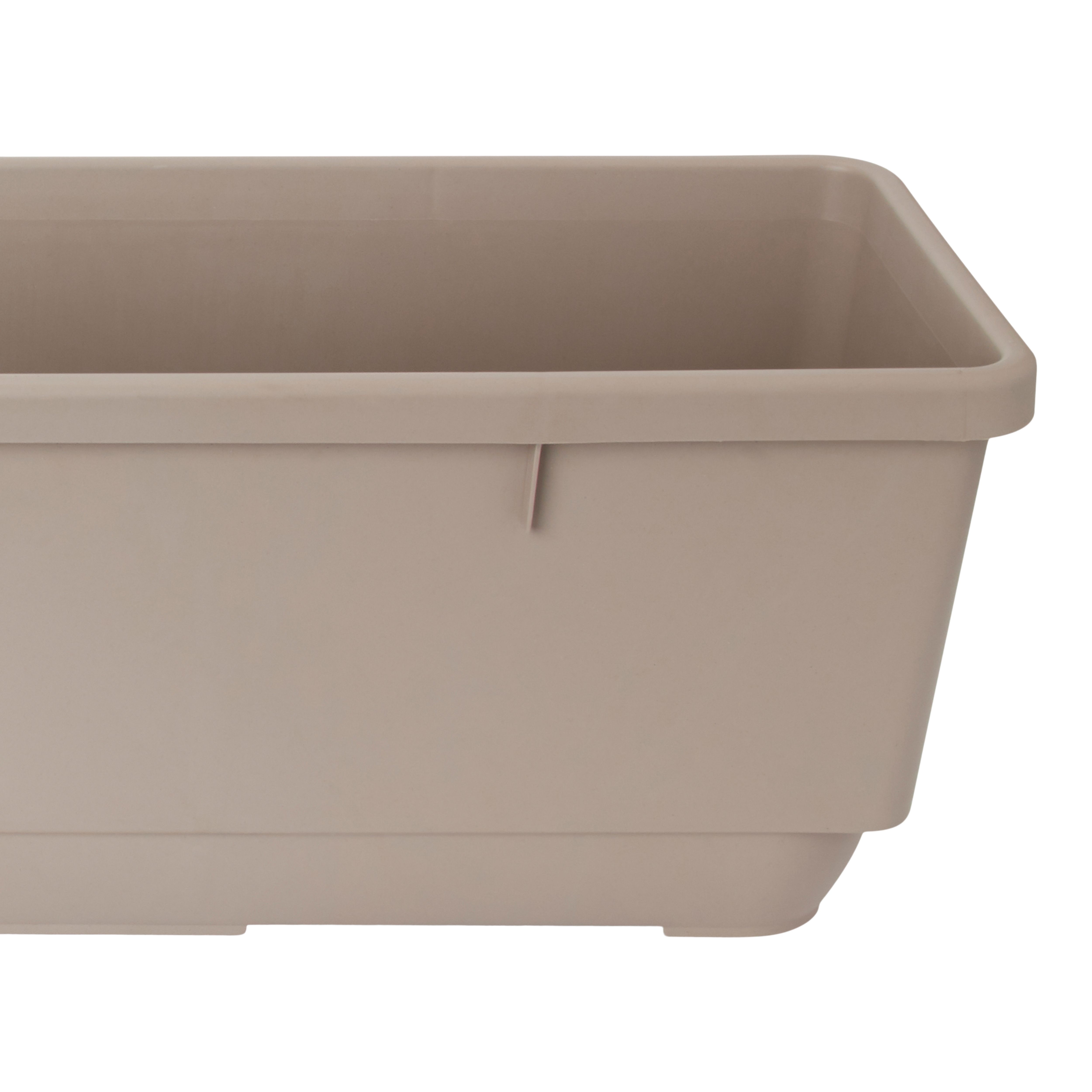 Blooma Florus Taupe Plastic Bell Square Trough
