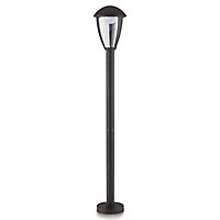 Blooma Fredericton Black Mains-powered 1 lamp LED 4 faces Lamp post (H)1000mm