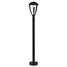 Blooma Fredericton Black Mains-powered 1 lamp LED 4 faces Lamp post (H)1000mm