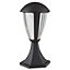Blooma Fredericton Black Mains-powered 1 lamp LED 4 faces Post lantern (H)335mm