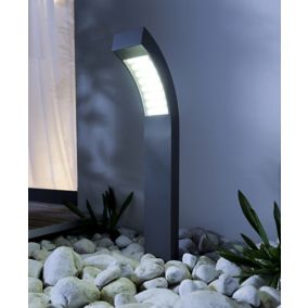 Blooma Gambell Charcoal grey Mains-powered 1 lamp LED Post light (H)600mm