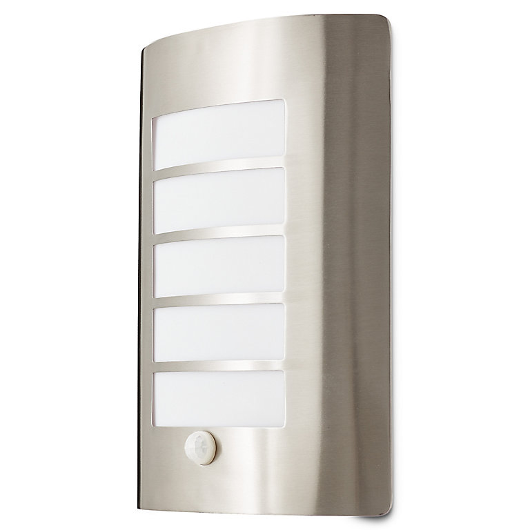 Blooma Blooma Grandy IP44 Outdoor Wall Light PIR Stainless Steel Silver Ex Display 