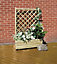 Blooma Grow your own Pale green Wooden Rectangular Planter