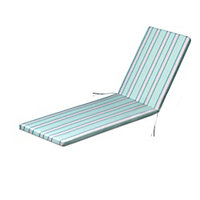 Blooma Isla Multicolour Striped Rectangular Sunlounger cushion (L)190cm x (W)55cm