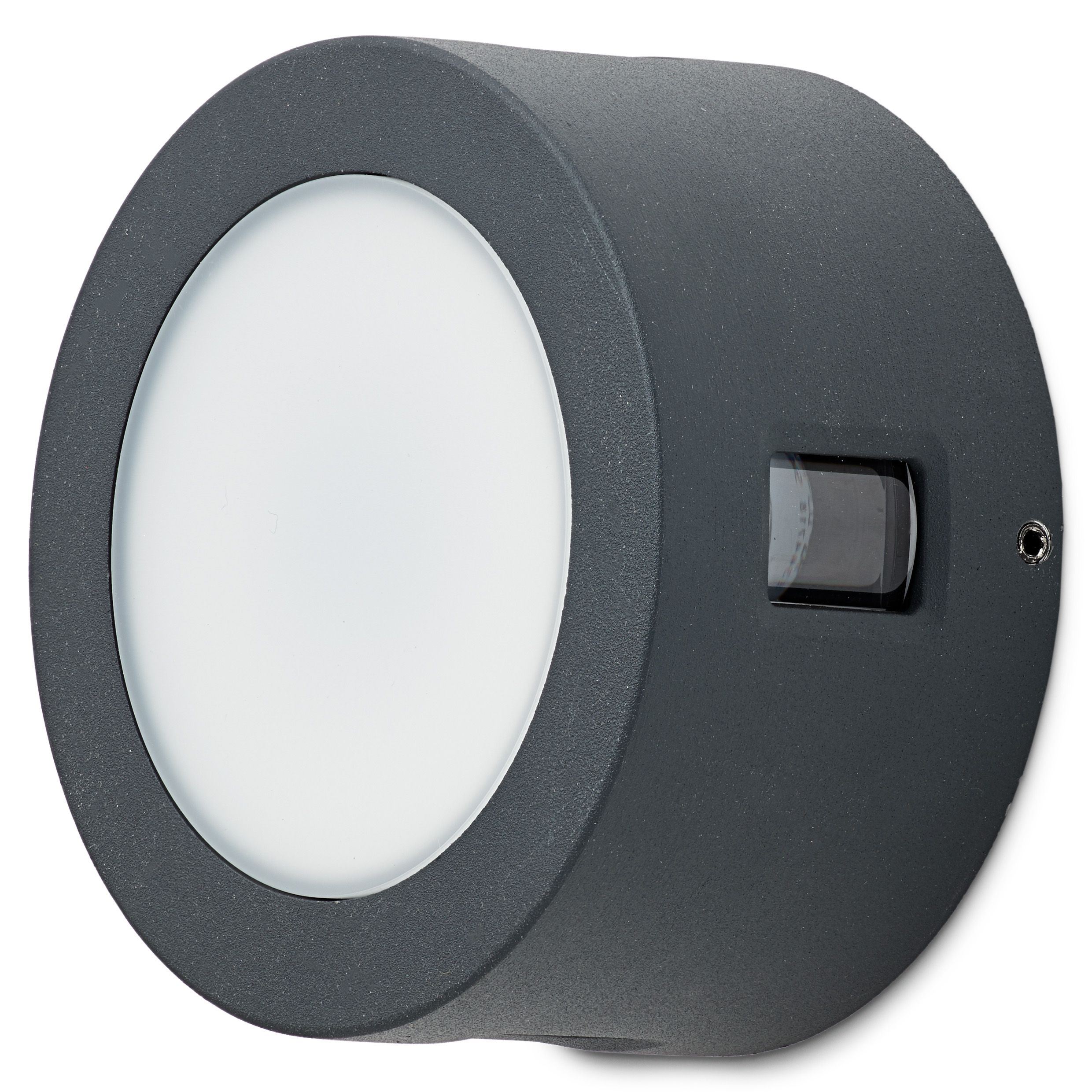 Blooma Kobuk Matt Charcoal Grey Mains-powered LED Outdoor Wall Light ...