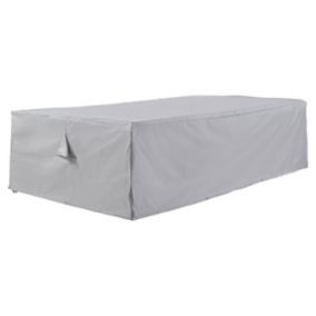 Blooma Large Grey Rectangular Table cover 240cm(L) 60cm(H) 120cm(W)