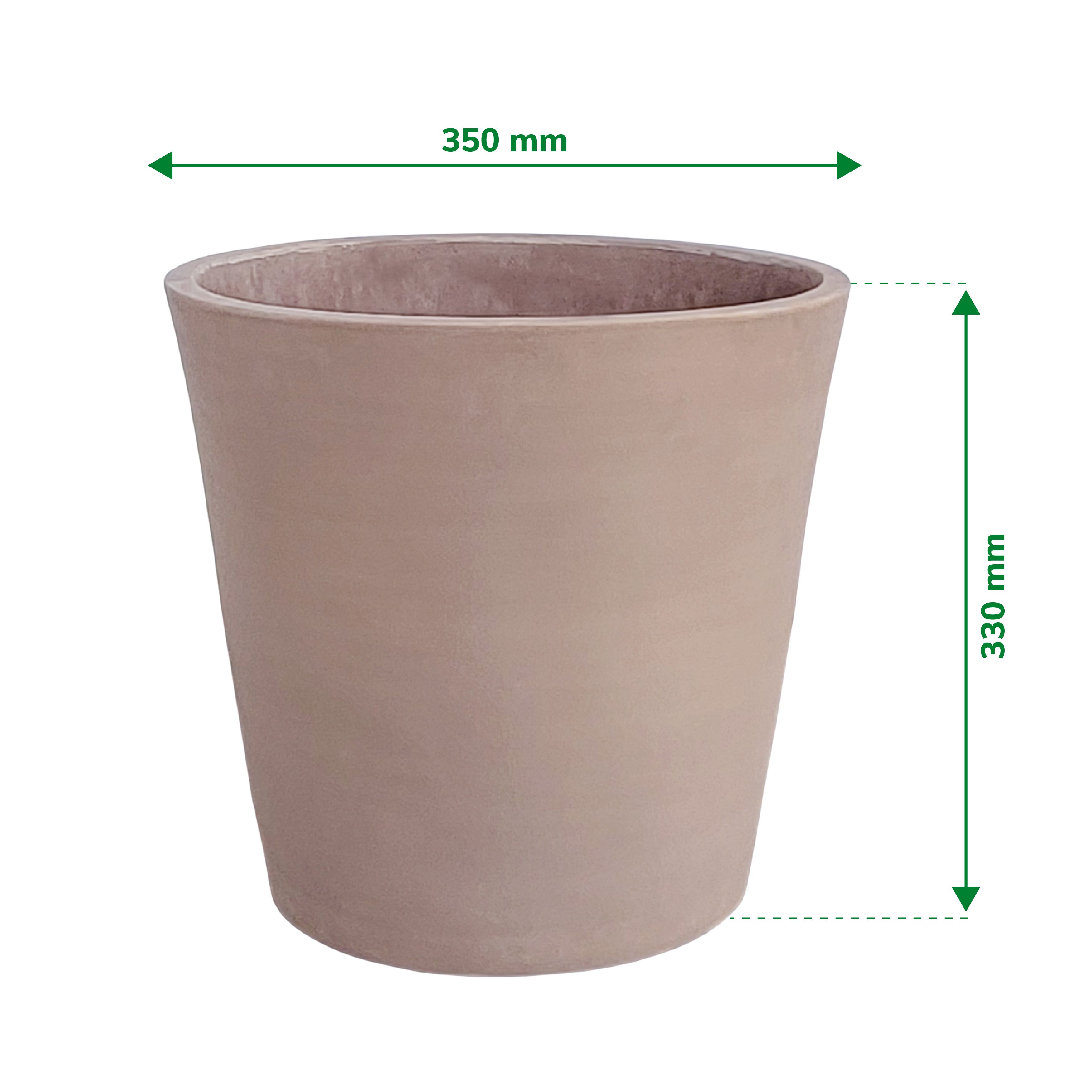 Blooma Mali Brown Terracotta Circular Plant pot (Dia)35cm