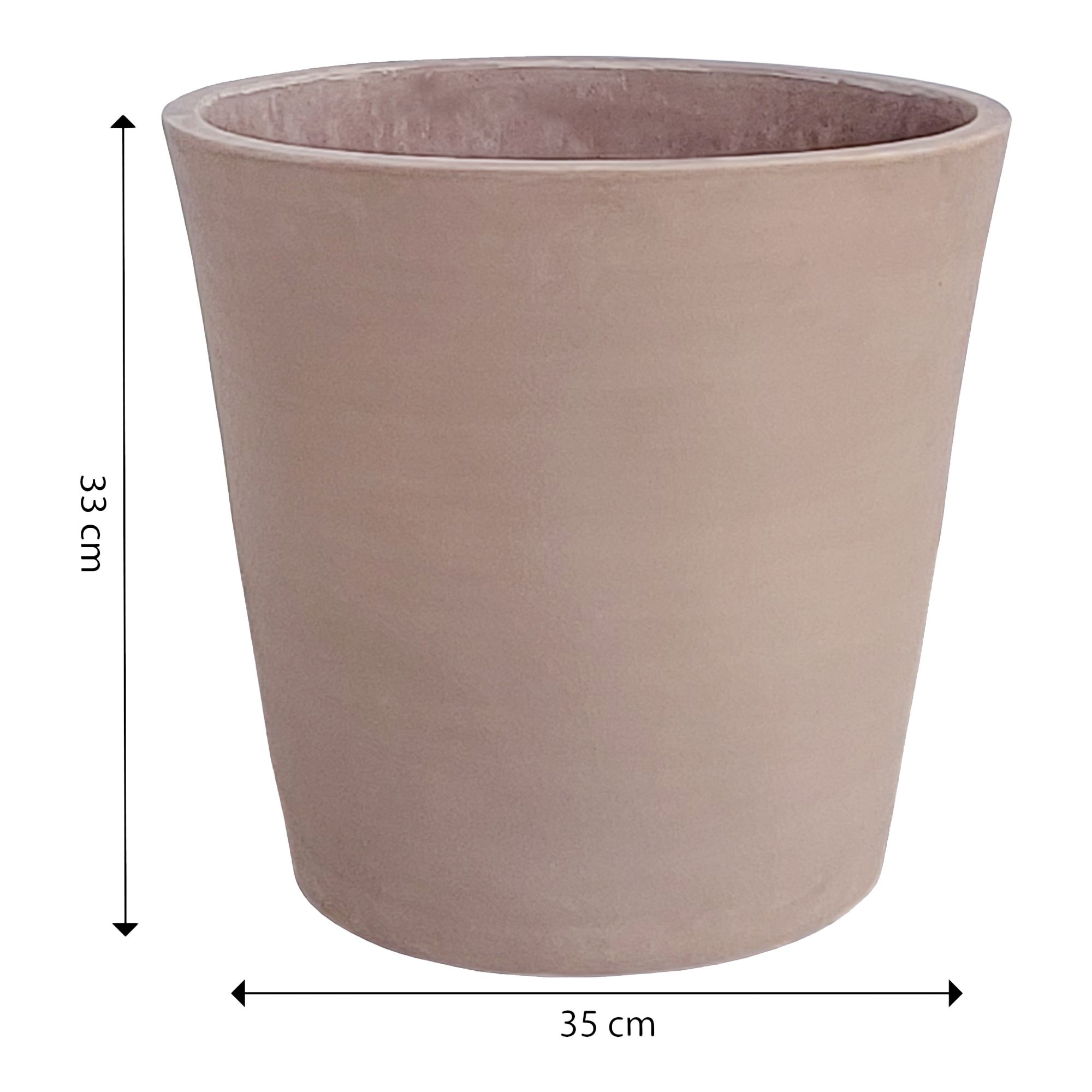 Blooma Mali Brown Terracotta Circular Plant pot (Dia)35cm