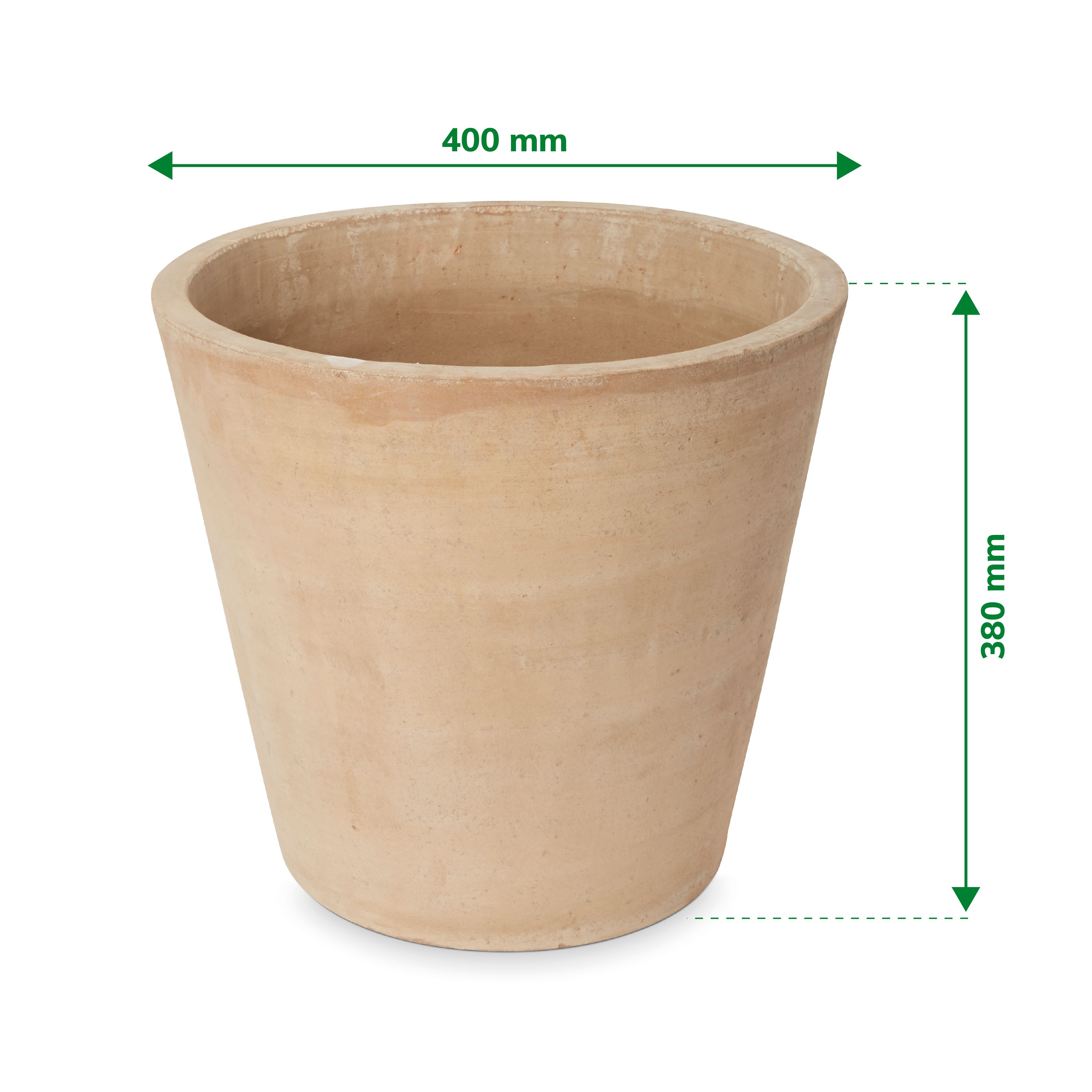 Blooma Mali Brown Terracotta Circular Plant pot (Dia)40cm