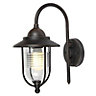 Blooma Marco Black Dark bronze effect Mains-powered Outdoor Fisherman Wall light