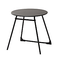 Blooma Morillo Black & white Metal 2 seater Side table