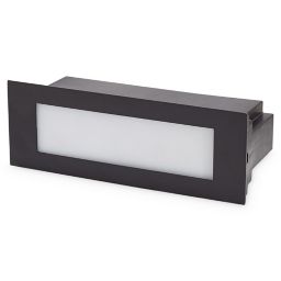 Blooma Neihart Brushed Black Mains-powered LED Outdoor Brick Wall light 200lm