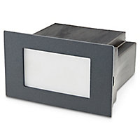 Blooma Neihart Charcoal grey Mains-powered LED Outdoor Brick Wall light 100lm