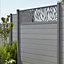 Blooma Neva Aluminium Slotted Square Fence post (H)1.83m (W)70mm