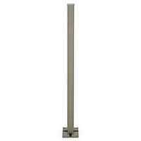 Blooma Neva Aluminium Taupe Slotted Square Fence post (H)1.39m (W)70mm