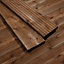 Blooma Nevou Premium Brown Spruce Deck board (L)3.6m (W)144mm (T)27mm