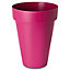 Blooma Nurgul Tall Pink Plastic Round Plant pot (Dia)40cm