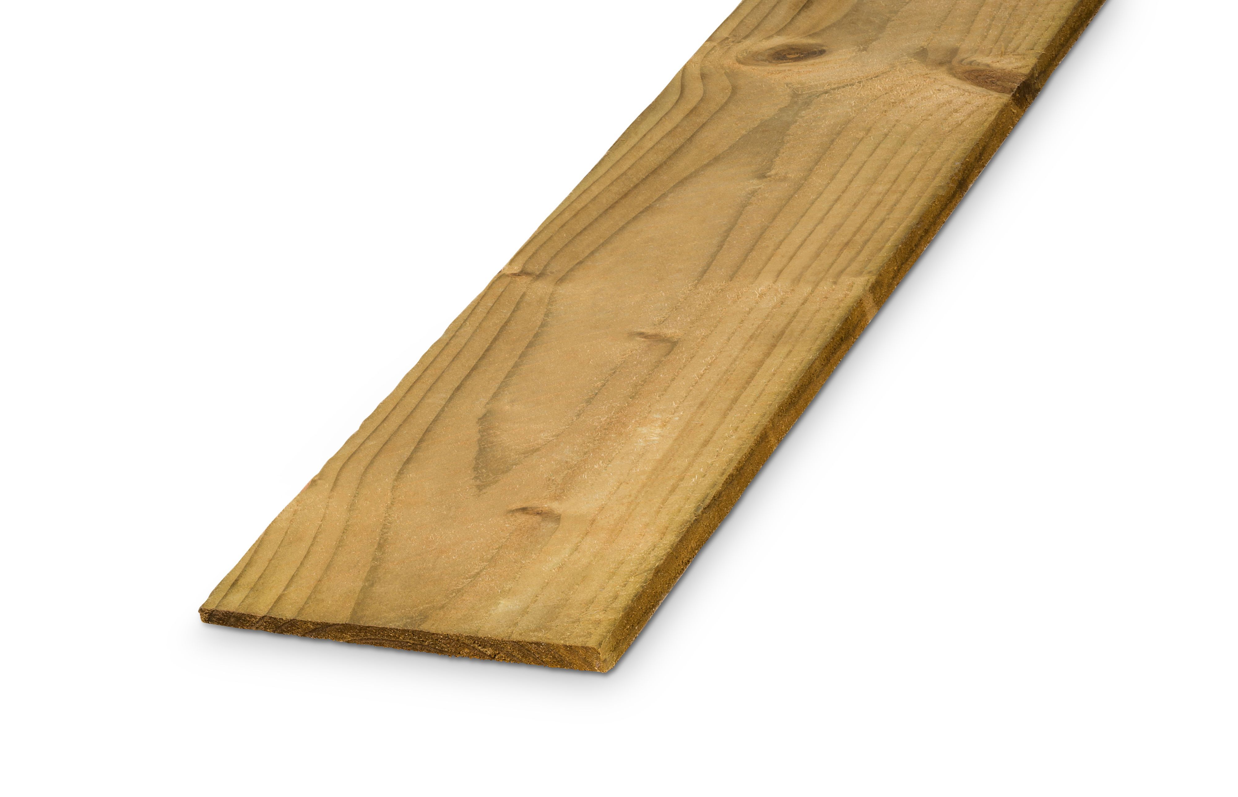 Blooma Pressure treated Timber Feather edge Fence board (L)1.8m (W)125mm (T)11mm, Pack of 8