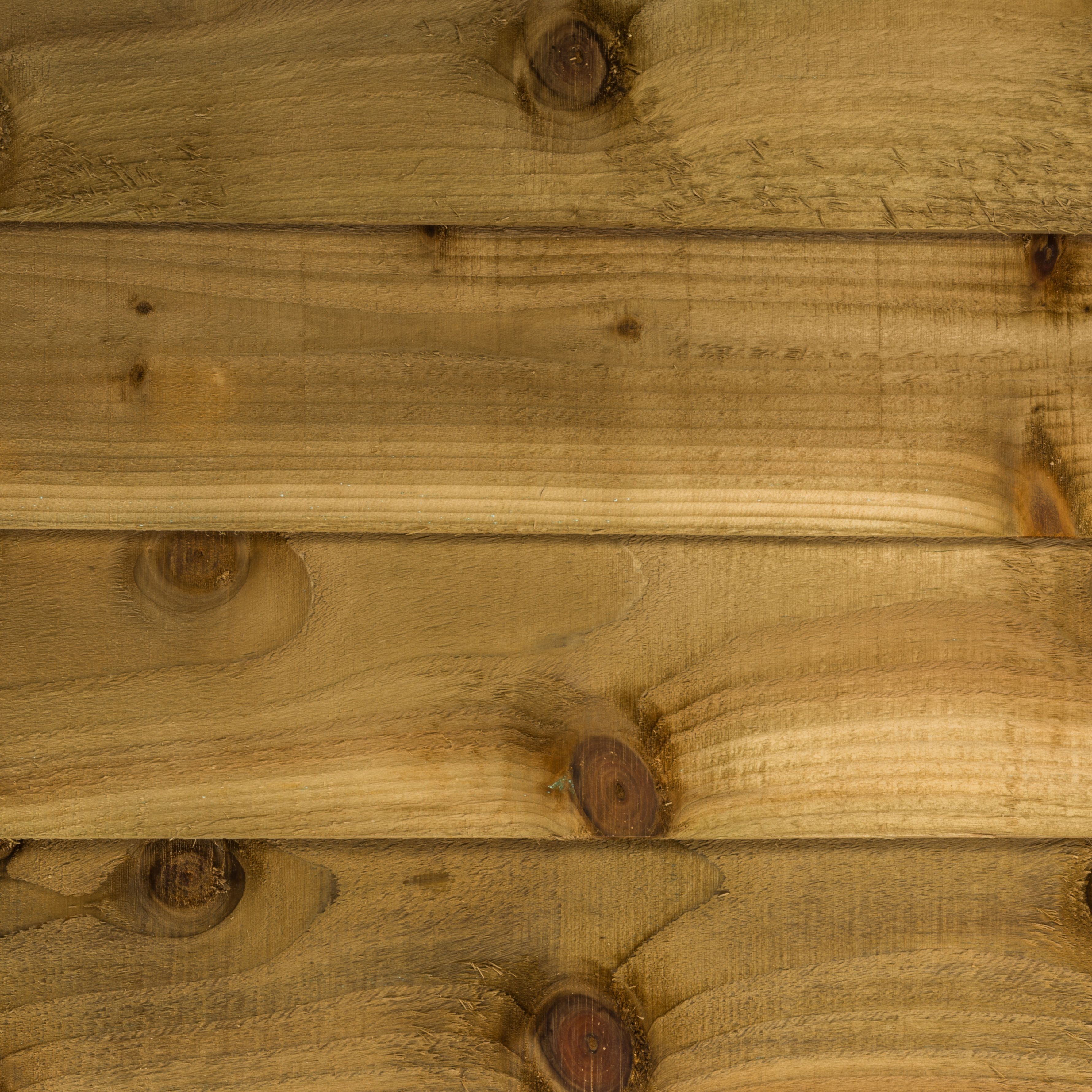 Blooma Pressure treated Timber Feather edge Fence board (L)1.8m (W)125mm (T)11mm, Pack of 8