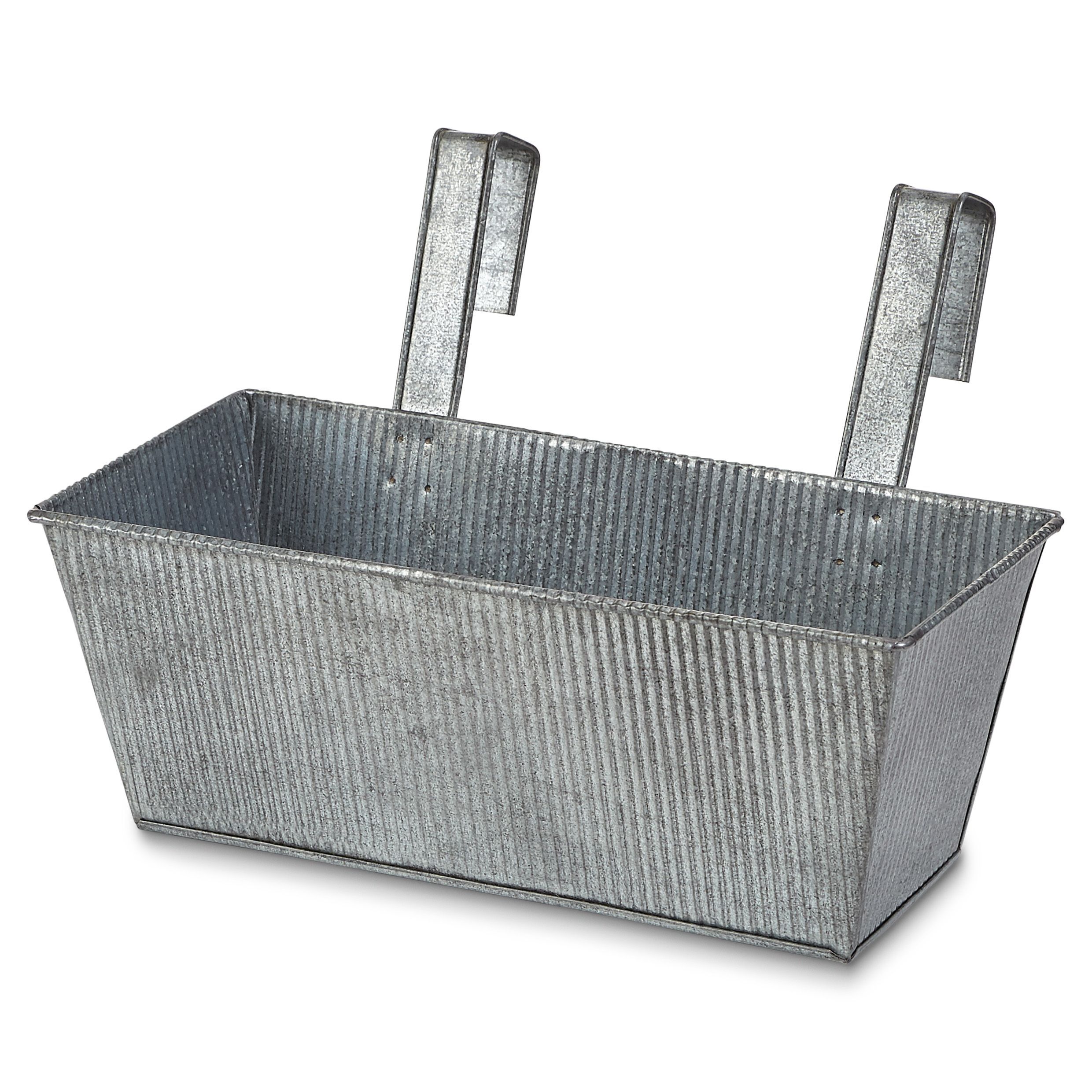 Blooma Rural Argent Metal Rectangular Trough