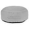 Blooma Rural Round handled Woven Concrete grey Round Pouffe