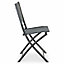 Blooma Saba Anthracite Metal 4 seater Table & chair set