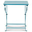 Blooma Saba Blue Metal Foldable Table