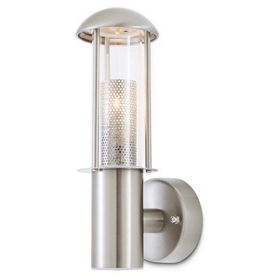 Blooma Saxman Silver effect Mains-powered Halogen Outdoor Wall light