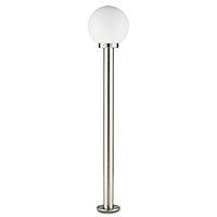 Blooma Sherbrooke Ball Chrome Silver effect Mains-powered 1 lamp Halogen Outdoor Post light (H)1000mm